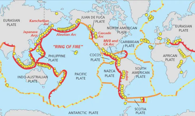 What Relationship Exists Between The Locations Of Earthquakes And Volcanoes