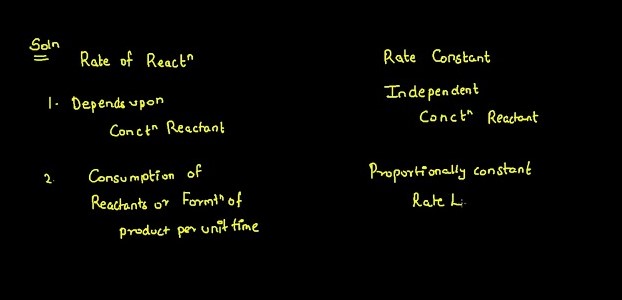 Difference Between Equilibrium Constant And Rate Constant
