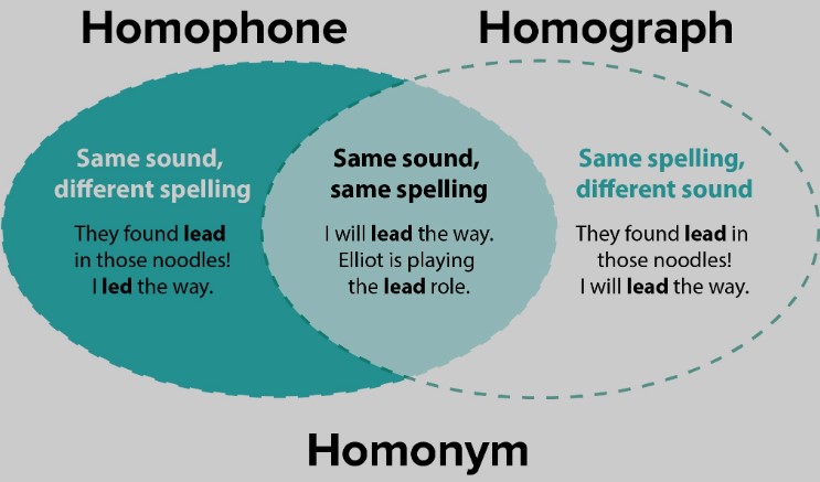 Difference Between Homonym And Homophone