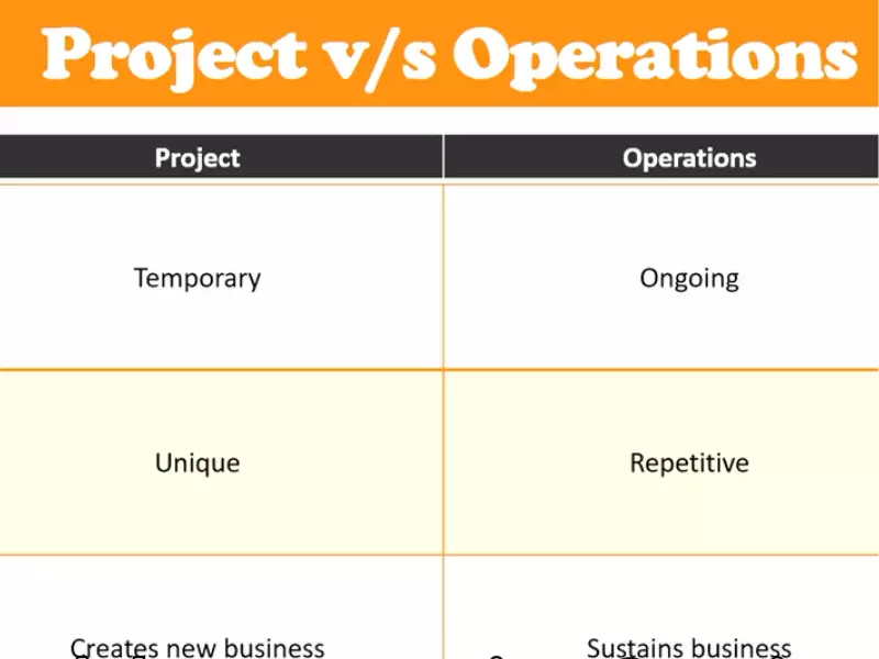 Difference Between Project Management And Operation Management