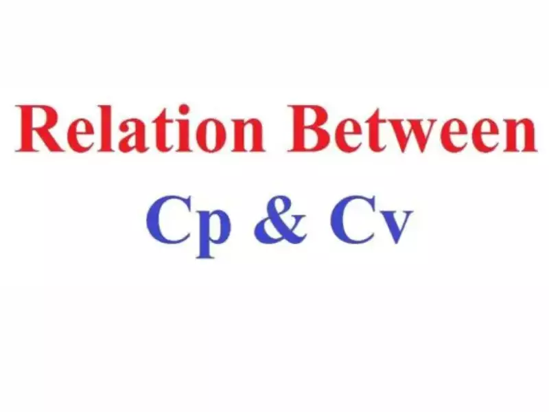 Relation Between Cp And Cv