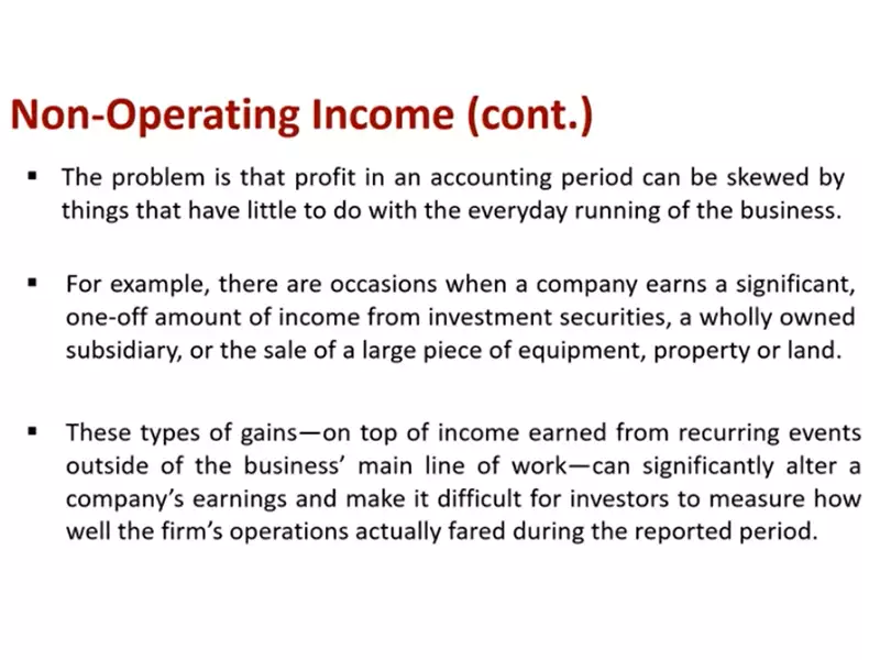 The Distinction Between Operating And Nonoperating Income Relates To